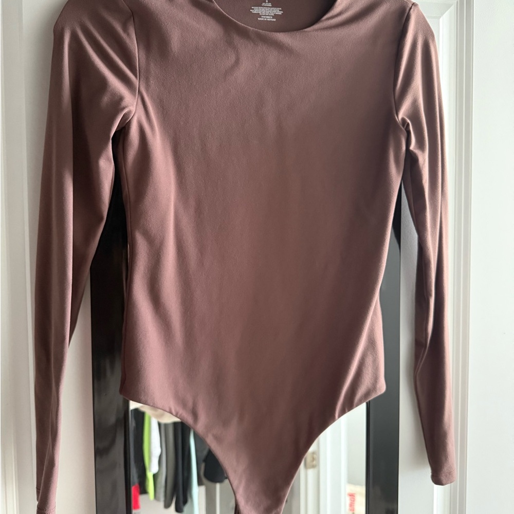 Nuuds Coffee Long Sleeve Fitted Bodysuit